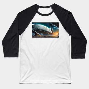 Futuristic illustration of spaceship Baseball T-Shirt